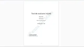 Test evaluare initiala clasa a IX-a - Mate-Info & Stiinte ale naturii - Model Pauza de Mate