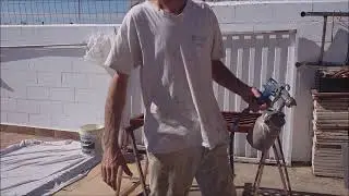 Pintar Celosias Madera con Xyladecor Teca a pistola