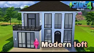 Modern loft house in Sims 4 [no CC] speedbuilding Part 1