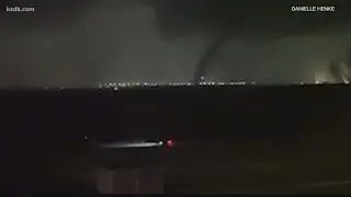 Video shows tornado in Edwardsville, Illinois