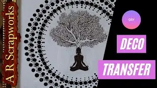 Deco Transfer on Glass | Mandala Dot Painting Tutorial | A R Scrapworks
