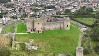 Rhuddlan Castle in North Wales DRONE FOOTAGE