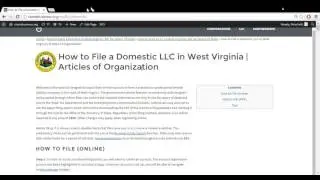 How to Start a LLC in West Virginia | WV Secretary of State
