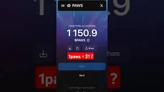 Paw's Allocation #paws #airdrop #pawsairdrop