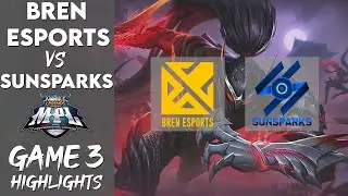 MPL Philippines Season 5 Week 1 Day 1 BREN ESPORTS VS SUNSPARKS GAME 3 HIGHLIGHTS