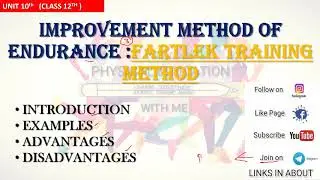 FARTLEK TRAINING METHOD || Physical Education || Class 12 || Unit 10th || in Hindi and English ||