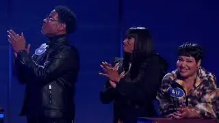 Cheryl  Salt  James and Christopher  Kid  Reid Play Fast Money   Celebrity Family Feud