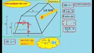 Leçon  mécanique de sol partie 1 +   Exercice 3 d'application  Stabilité au renversement