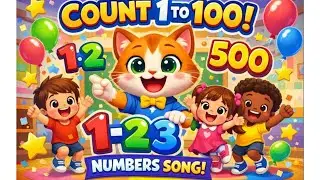 Count with Me! 1 to 100 Numbers Song 🐱| Counting Made Easy