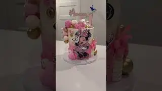 Cake de Minnie y cakepop #cakedecorating #cake #cakeminie