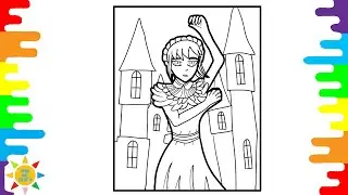 Wednesday Addam Coloring Pages / Wednesday Addams Dance /Different Heaven & EH!DE - My Heart