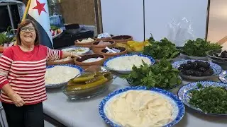 عزيمة الفطور السوري مع العائلة بسوريا🤗