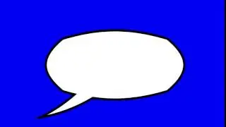 Comics Bubble (with animation) - HD blue screen Free Footage