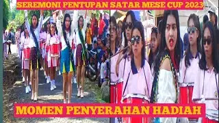 Drum Band SMAK ST. Maria Iteng Memeriahkan acara seremoni Penutupan Satar Mese CUP III 2023