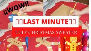 🔴✨️LAST MINUTE ✨️🔴 DIY Ugly Christmas Sweater. (Must see)👀 Amazing results!!!!