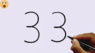 How To Draw A Adorable Cat Using Number 3 | Easy Step By Step And Viral Drawing Tutorial 