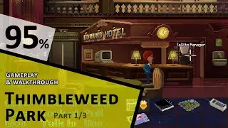 Thimbleweed Park 1 (Complete walkthrough, no commentary) Pixel art Detective point & click adventure