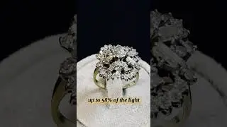 Why Diamonds Shine So Bright 💎 | 58% Light Reflection Explained #ring #shortsvideo #gold #jewelry