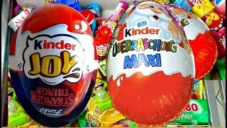 SATISFYING ASMR UNBOXING KINDER JOY BIG GIANT EGG CHOCOLATE SURPRISE 🍭🍬🍫🍿Review MHD live is Live!!
