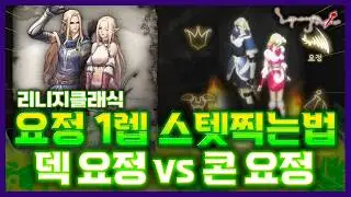 [리니지클래식] 덱 요정 vs 콘 요정 1렙 스텟 찍는법 ※스탯 버전 주의! 2월7일 확정됩니다!