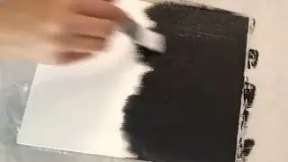 DIY White and Black Silver Glitter Canvas Wall Art