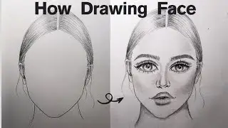 Easy Face Drawing Using Triangle Form | Step-by-Step for Beginners