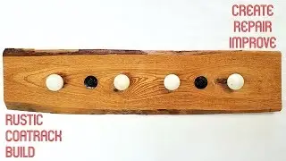 Making a Rustic Wood Coat Rack with Antique Door Knobs