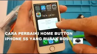 TUTORIAL CARA MEMPERBAIKI FINGER PRINT HOME BUTTON IPHONE 5S YANG RUSAK DS REVIEW INDONESIA