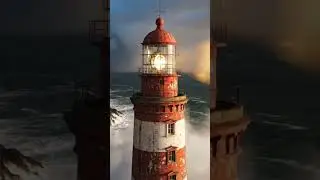 Italy A terrible storm hit the light house