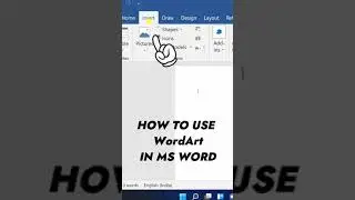 HOW TO USE WordArt IN MS WORD #shorts