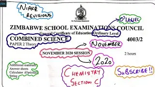 N2020 ZIMSEC COMBINED SCIENCE CHEMISTRY SECTION #10