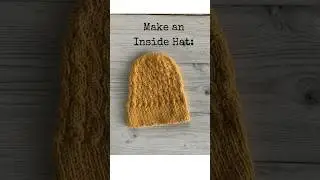 Inside Hat cabled sock yarn hat knitting pattern