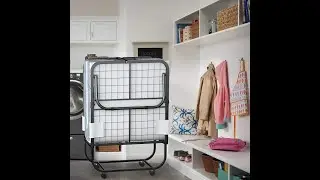 Foxemart Folding Bed with Mattress Portable Foldable Guest Beds