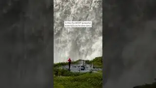 The MOST powerful waterfall I have ever seen! #iceland
