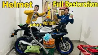 First Time on YouTube : Full Restoration of Helmet ft. @chotuvlog9026 