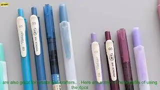 1005003069557103 4pcs Vintage Color Gradient Pens Set Quick Dry Gel Ink Pen Fluorescent