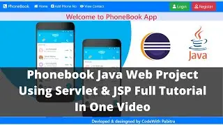 Phonebook Java Web Project using Servlet JSP || Advance Java Project Phonebook App