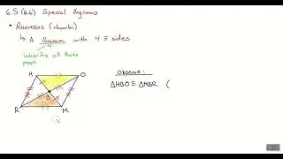 5th Hour Geometry (1/26/26) - Lesson 6.5.1 - Rhombi
