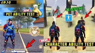 OB38 NEW CHARACTER & PET ABILITY TEST FREEFIRE | NEW PET OB38 | TELEPORT ABILITY TEST | FF NEW EVENT