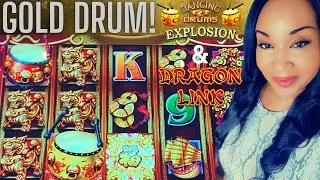 🎰🙂 I Got the DRUMS on DANCING DRUMS EXPLOSION! | Plus Dragon Link Golden Century BONUSES