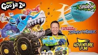 Heroes of Goo Jit Zu Stretch And Strike Thrash Mobile & Race Suit Thrash Adventure Fun Toy review!