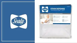 Sealy Stain Defense Waterproof Fitted Crib Mattress Pads, 2-Pack Value