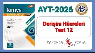 Bilgi Sarmal Yayınları AYT Kimya Soru Bankası Derişim Hücreleri Test 12