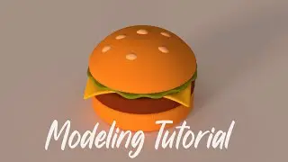 Stylized 3D Burger Modeling in 3ds Max | Cartoon Food Design