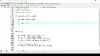 Pass arrays to a function in C