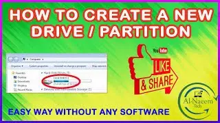 How to Partition Hard Drive in Windows 10 [Urdu / Hindi], Create Partition Without Format windows