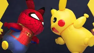 Spider Man Pikachu Fighting in the Prison | Poke Fes