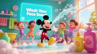 Mickey Wash Face Song 💦🐭 | Daily Routine Song for Kids