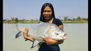 Fishing for Catla Catla Indian Carp in Udon Thani Thailand - Leks Fishing Park
