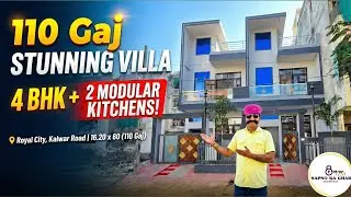 Stunning villa for 110 Gaj 4BhK with modular kitchen #villa 